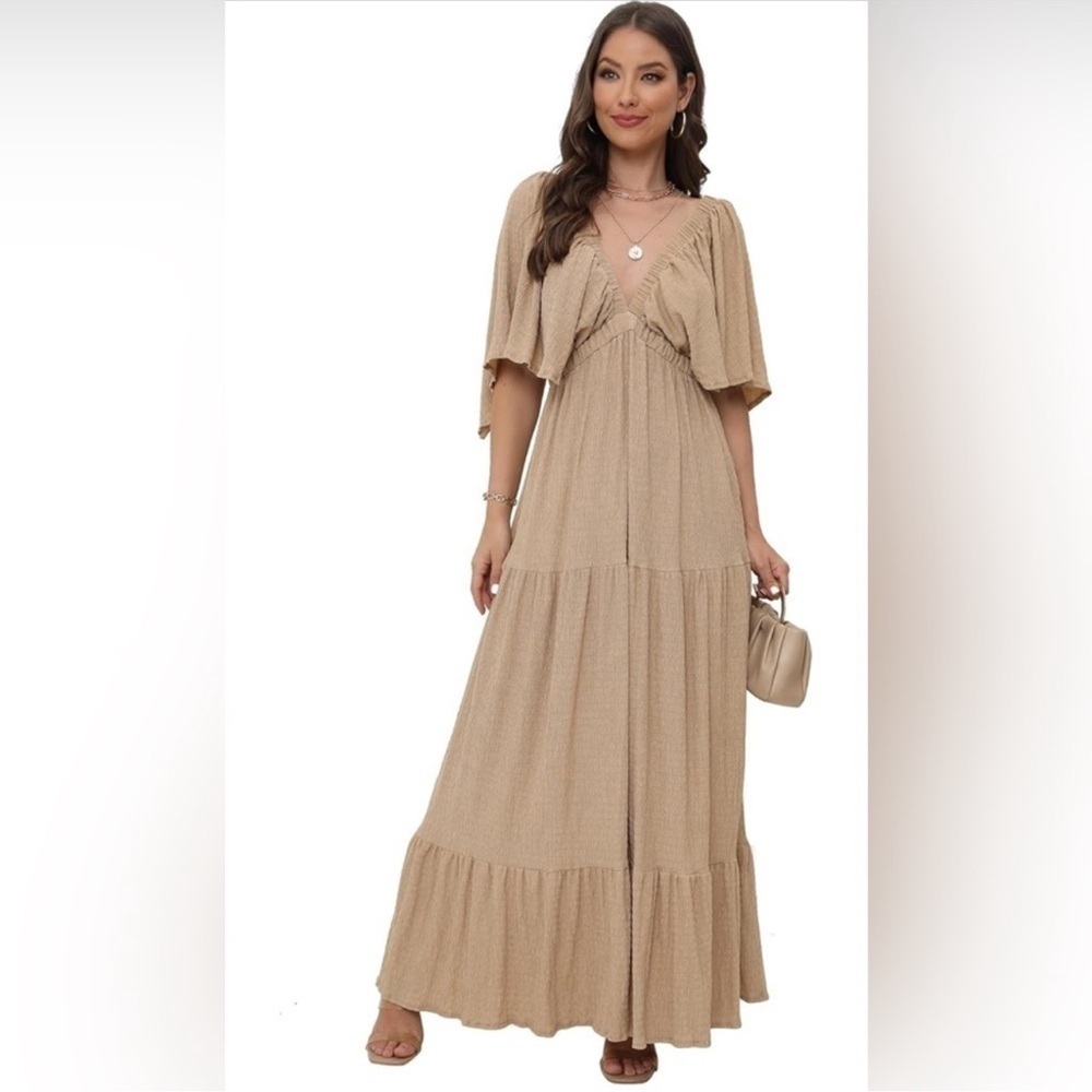 Cream Maxi Dress Size XL